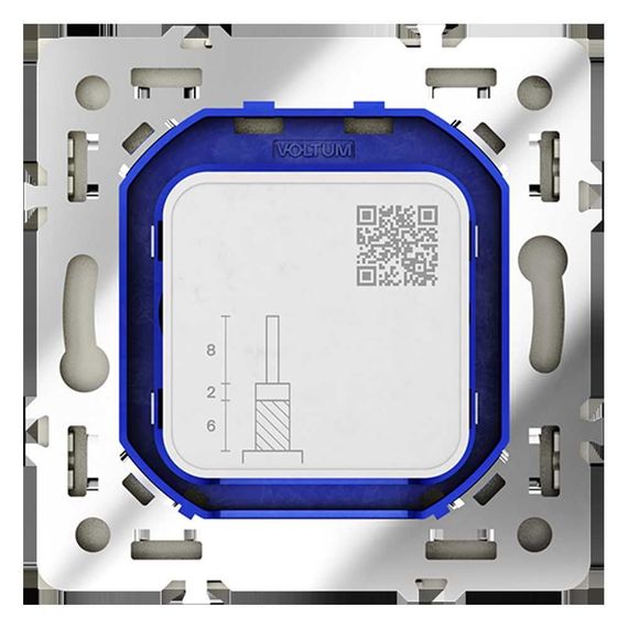 Розетка телевизионнная встраиваемая Voltum S70 оконечная TV+SAT, (сталь) VLS060405