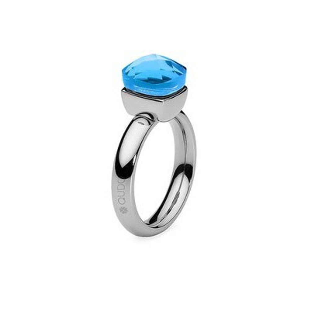 Кольцо Qudo Firenze Capri 18 мм 611993 BL/S цвет голубой, серебряный