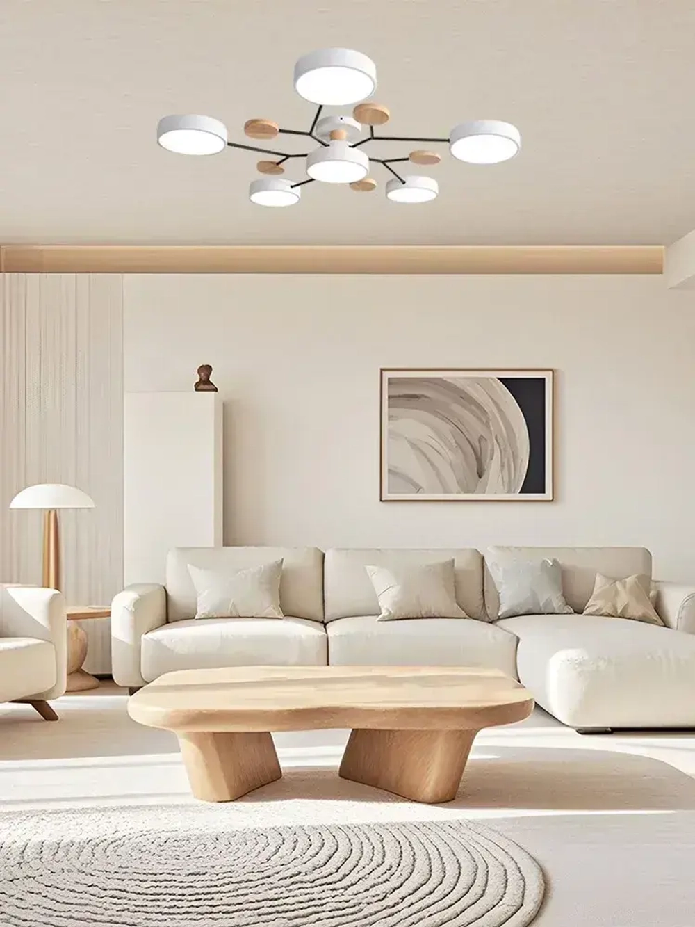 Люстра потолочная светодиодная на кухню,72 Вт,рис. реакционер,регулируемая цветовая температура