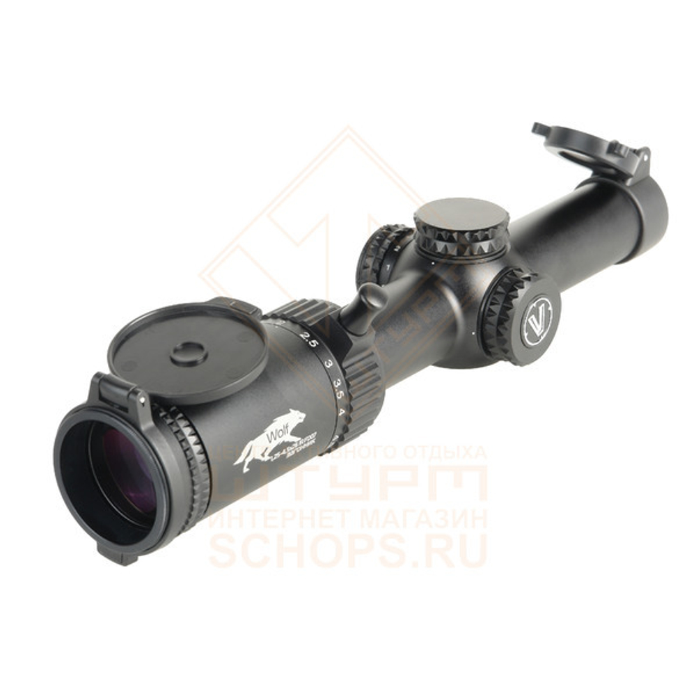 Прицел оптический Veber Wolf 1,25-4,5x26 IR FD07 загонник