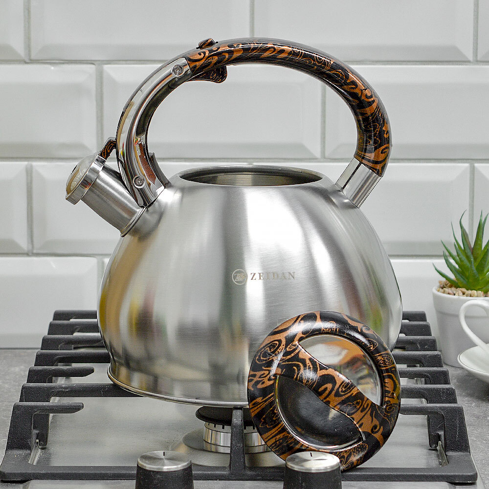 Чайник 3л нерж со свистком, индукция, Z-4496