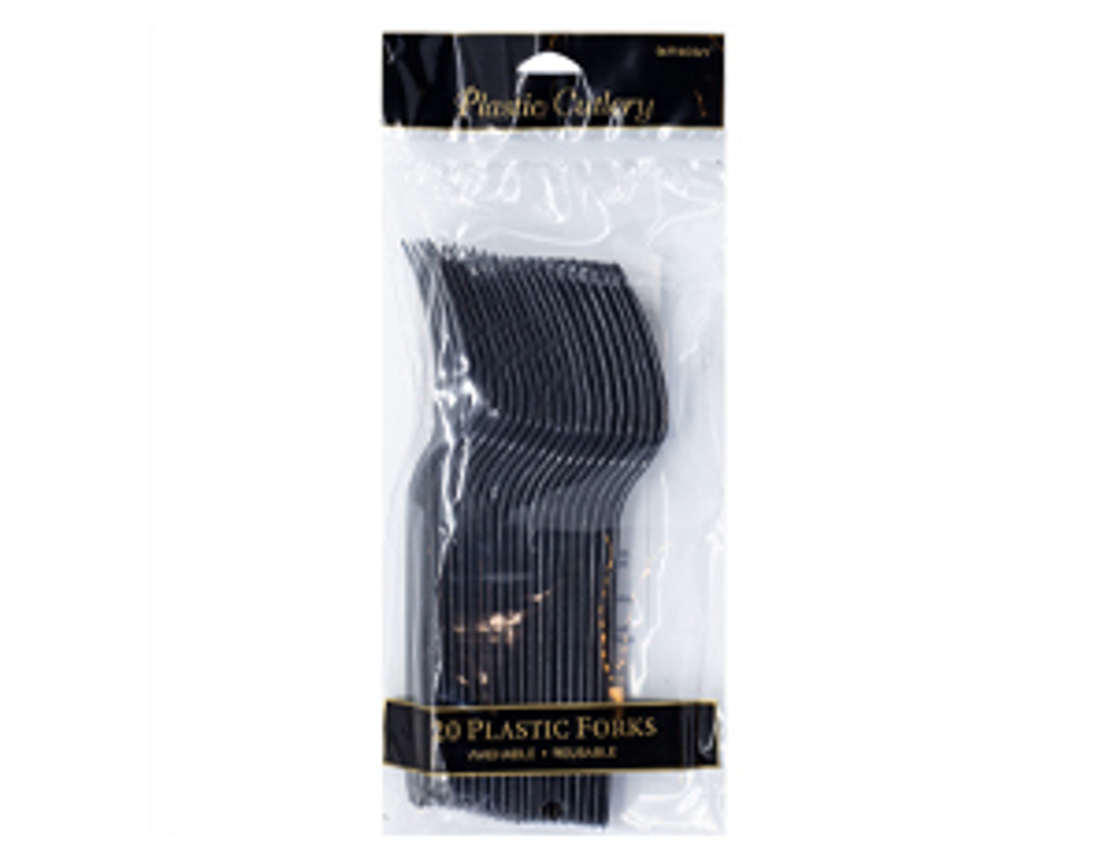 Вилка пласт Jet Black 20шт
