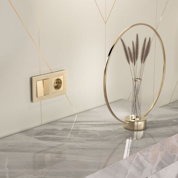 Выключатель двухклавишный Werkel шампань W1120011 4690389157134