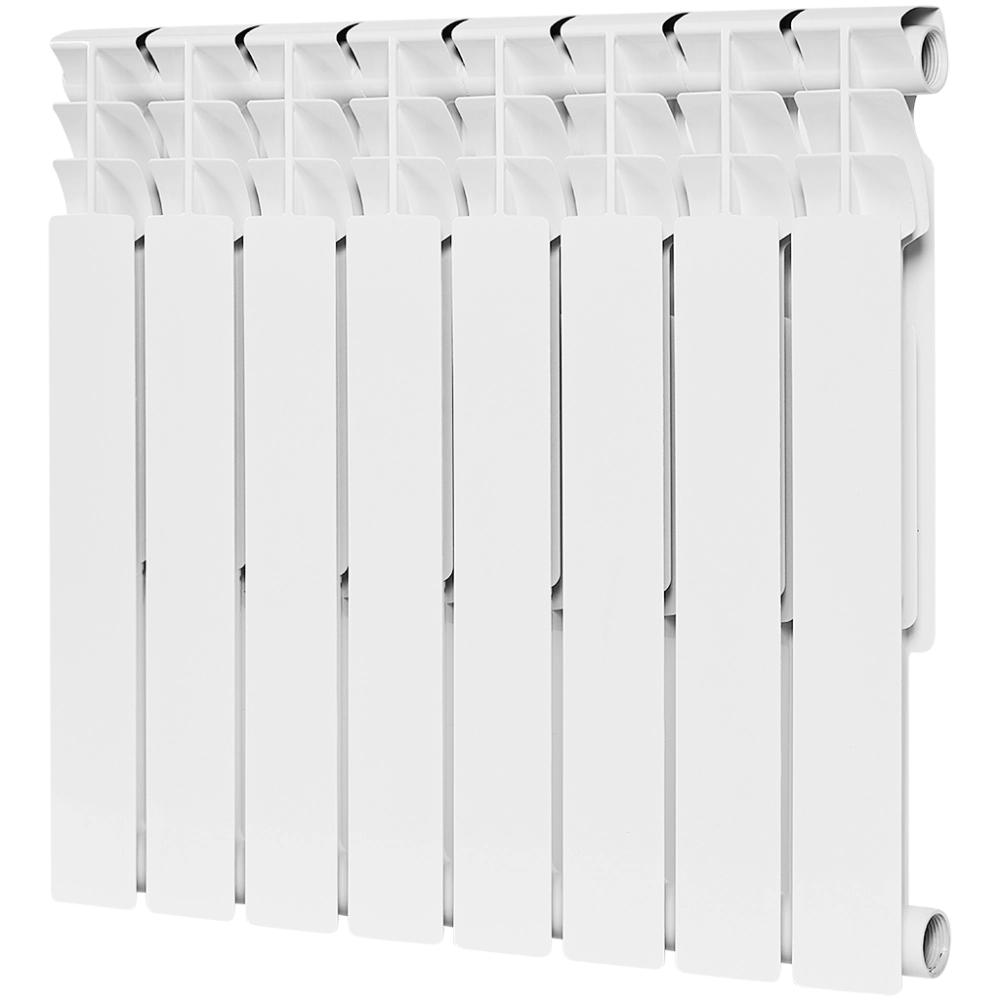 Радиатор биметаллический ROMMER Optima Bm 500 - 8 секций (подключение боковое, цвет белый)