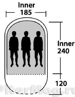Outwell Fusion 300 Red [290416]