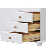 Шкаф 146х57х186, Фалко распашной, для одежды, трехдверный, с ящиками, деревянный, белый, Dipriz