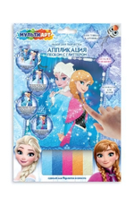 Аппликация из песка с глиттером "Холодное сердце" 17*23см GLITSAND-FR (Мультиарт)