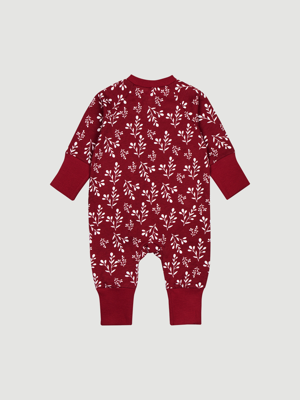 Комбинезон на манжетах Mjölk Снежные веточки, с рукавом реглан