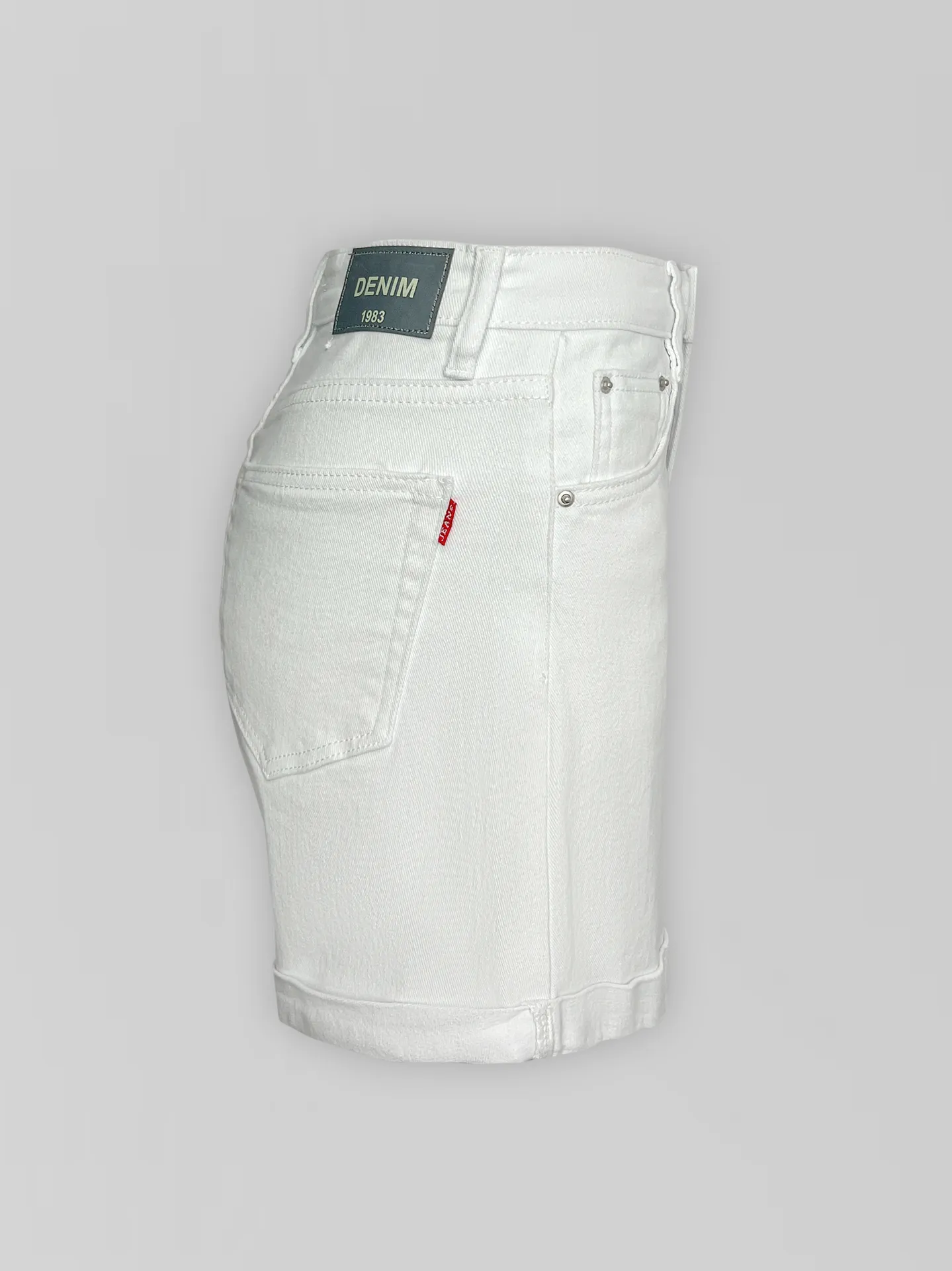 Джинсовые шорты Denim 7035 однотонные с подворотами
