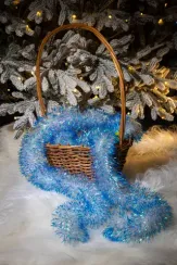 Мишура Хамелеон д.100 мм., дл.2 м.,синий, КАЗ КОМ (Г-235/синий)