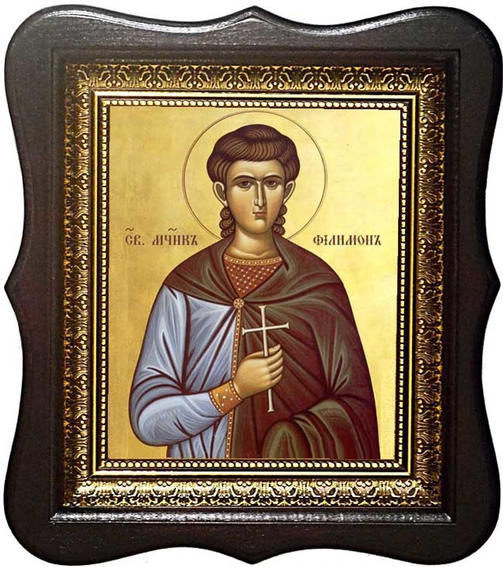Филимон Антинойский Мученик. Икона на холсте в киоте