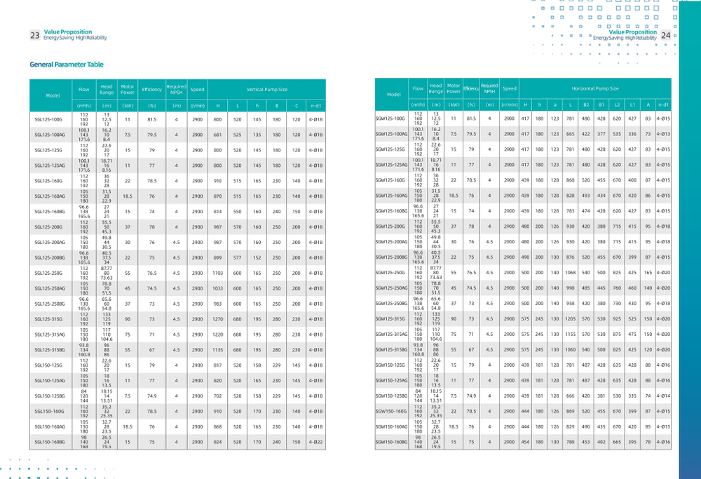 Циркуляционный насос с сухим ротором с фланцевым соединением серии SGW-G, Shimge (DN150)