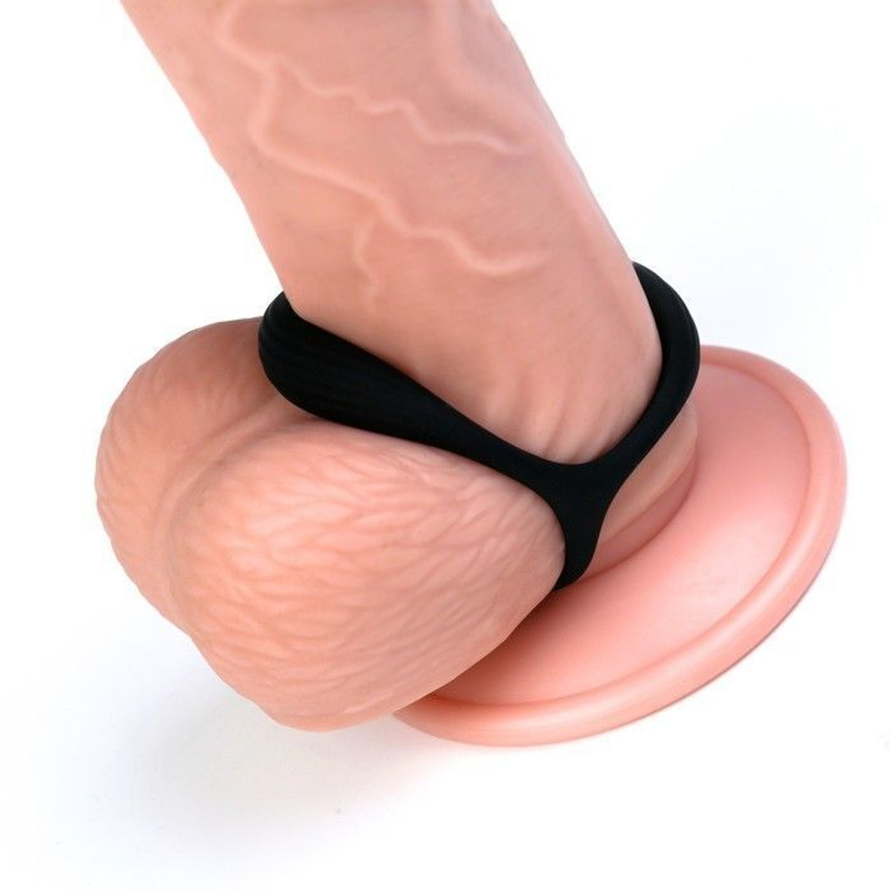 Черное эрекционное кольцо «Оки-Чпоки» (Цвет: черный)