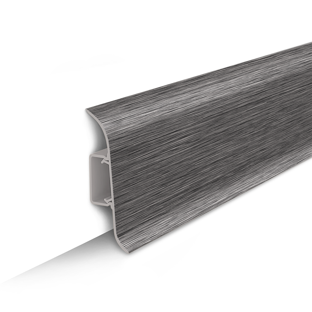 Плинтус напольный Идеал Классик 55 мм, 187 Алюминий темный (IDEAL Classic 55мм, 2.2м,)