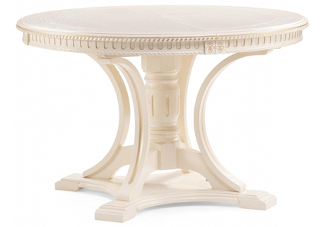 Стол деревянный Woodville Нозеан круглый бежевый, золото