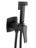 Смеситель с гигиеническим душем встраиваемый WONZON & WOGHAND FLEX, Черный матовый (WW-88829072-MB)