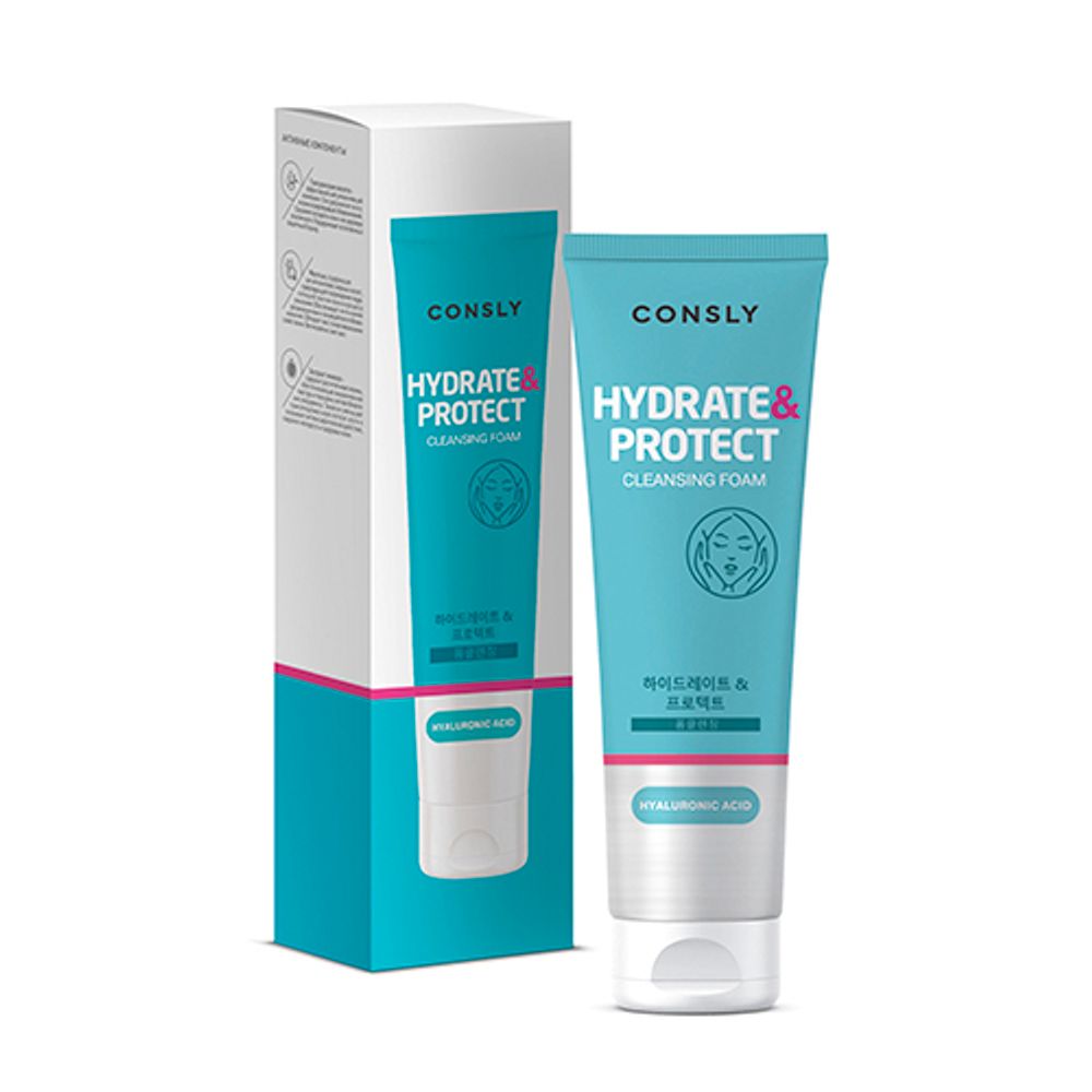 Пенка для умывания с гиалуроновой кислотой CONSLY Hydrate&amp;Protect Cleansing Foam 120 мл