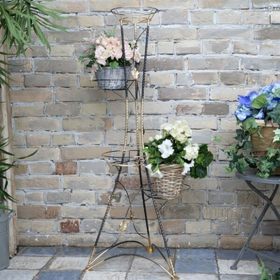 Стойка для цветов напольная "Витая" на 4 горшка, металл М0000146