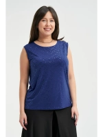 Блузка без рукавов топ трикотажный