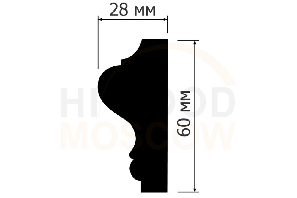 Молдинг Hi Wood LD60 (60*28*2000мм)