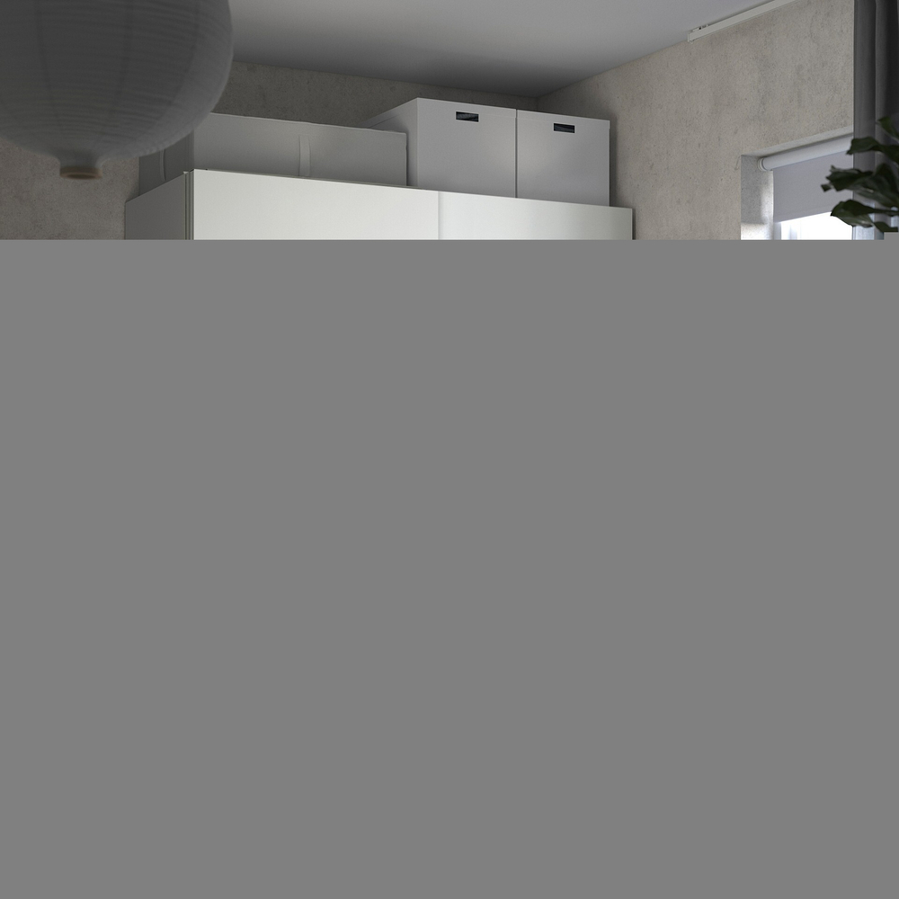 Шкаф-купе PAX HASVIC IKEA комбинация с 3 полками (белый)  120*60*220
