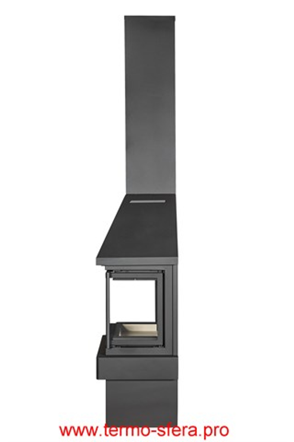 Камин ПРАГА три стекла NEW черный