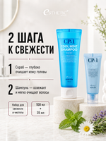 ESTHETIC HOUSE Набор Шампунь для волос CP-1 Cool Mint, 100мл и Скраб CP-1 Scalp Scaler, 35мл