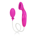 Розовая помпа для клитора с вибрацией Waterproof Silicone Clitoral Pumps (Цвет: розовый)