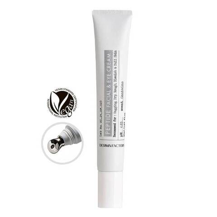Крем для лица и кожи вокруг глаз с пептидами Derma Factory Peptide facial and eye cream, 20мл