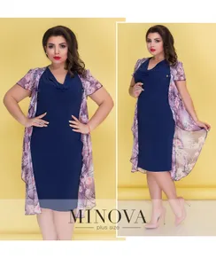 Платье 00277-синий Minova