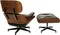 Кресло с оттоманкой Eames Lounge Premium, коричневая кожа