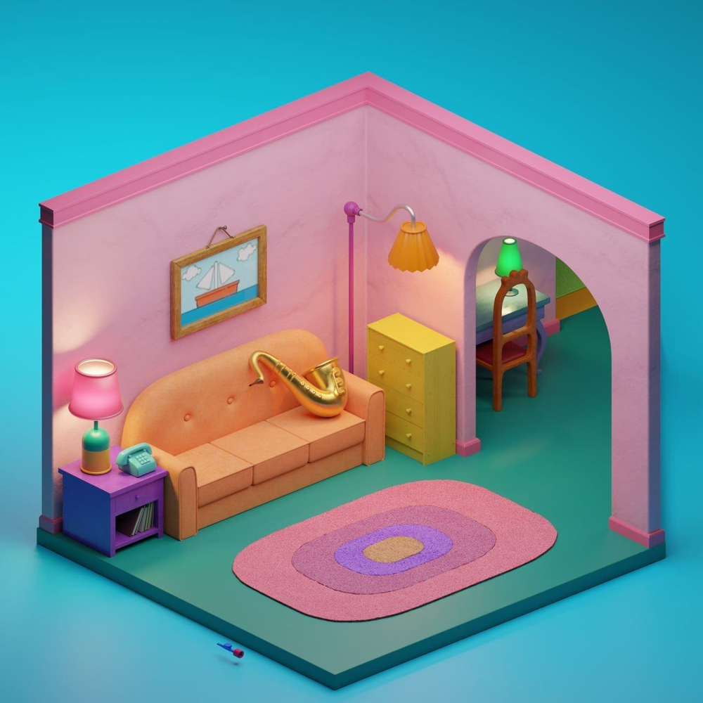 Желтый деревянный комод Раст с 4 ящиками для хранения вещей и игрушек с органайзерами, из массива сосны