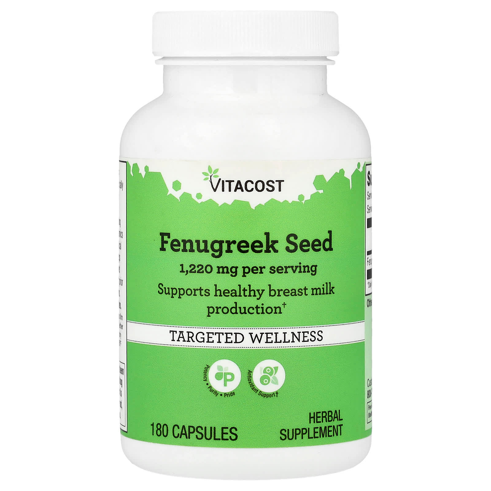 Vitacost, Fenugreek Seed, 180 Capsules (610 mg per Capsule)