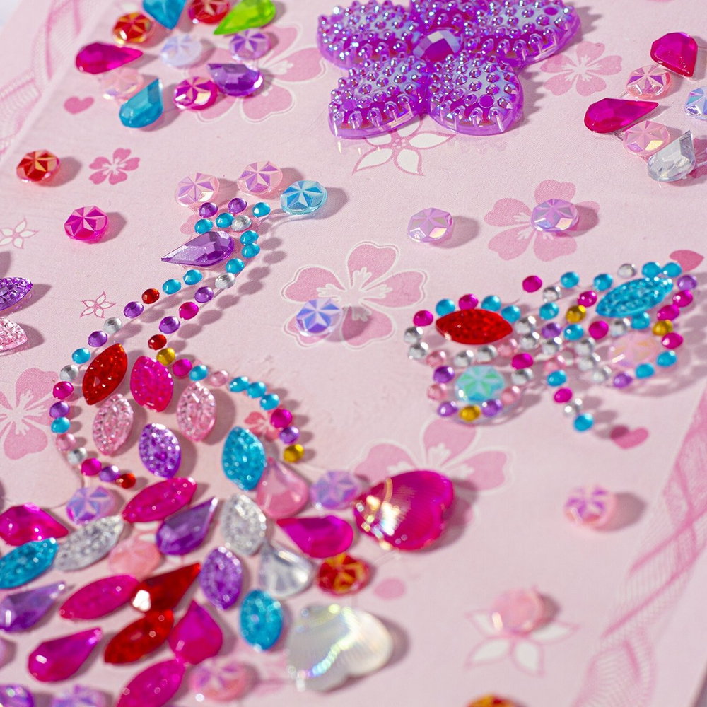 Наклейки-стразы Alingar, акриловые, "Павлин", пакет с европодвесом