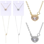 Подвеска из гиппоалергенного сплава со стразами «АМОРИО», цвет серебро и золото, d-20см/0,9см