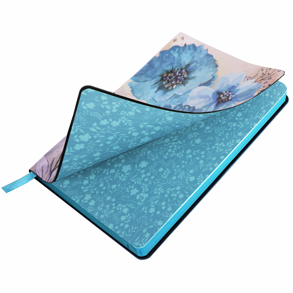 Блокнот А5 (143x210 мм) BRAUBERG VISTA "Delicate flowers" под кожу гибкий 80 л. (2 штуки в упаковке)