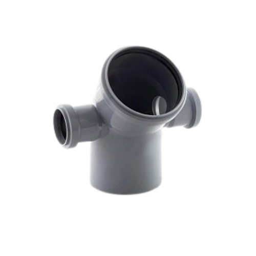 Отвод ПП (полипропилен) для канализации 45гр. Дн 110 с двумя патрубками 50 влево и вправо с уплотнительным кольцом, Ростурпласт