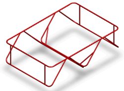 Батутная арена - модуль 4,5х3 метра - рама батута с опорами