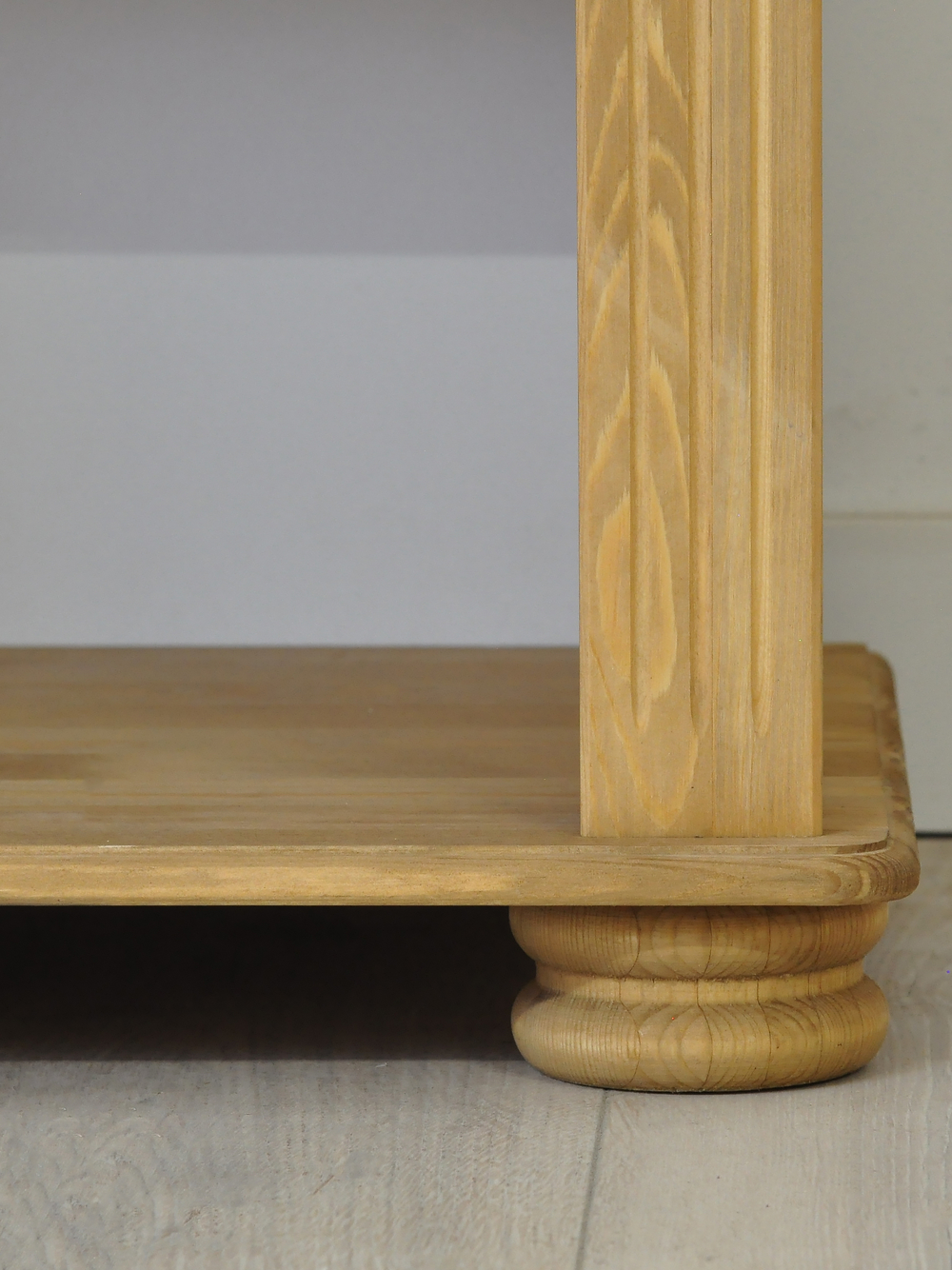 Шкаф витрина, 54х42х195, Susanna, сервант для посуды, стеллаж для книг, деревянная, бейц, MAKOSA