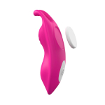 Ярко-розовый клиторальный вибромассажер для ношения в трусиках Silicone Toys Honeybee USK-CD03