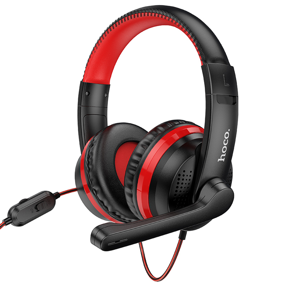 Игровые наушники с микрофоном Hoco W103 Magic tour gaming headphone Red Красные