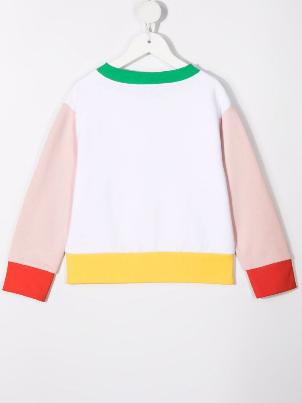 Свитшот STELLA McCARTNEY Белый/Розовый/Принт: пудель на роликах/Отделка: красный, желтый, зеленый Девочка