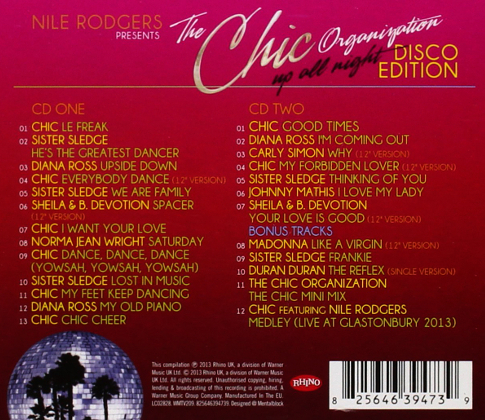 Сборник / Nile Rodgers Presents The Chic Organization - Up All Night (The Disco Edition)(2CD)