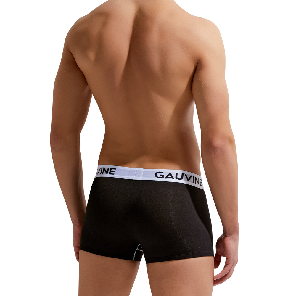 Мужские трусы боксеры черные GAUVINE 3002