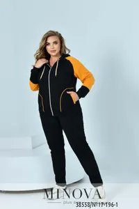 Костюм 17-196-1-черный-горчица Minova