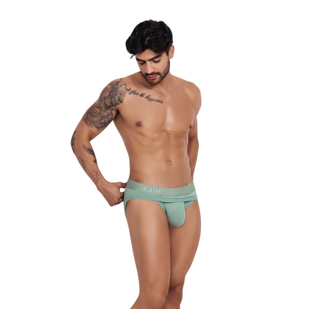Мужские трусы брифы зеленые Clever CURSE BRIEF 126210