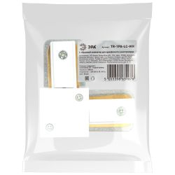 Коннектор питания ЭРА TR-1PA-LС WH для однофазного шинопровода угловой белый | Однофазный шинопровод и аксессуары