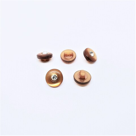 Пуговицы №639, на ножке, 11мм, цв.коричневый (CB PS-17)