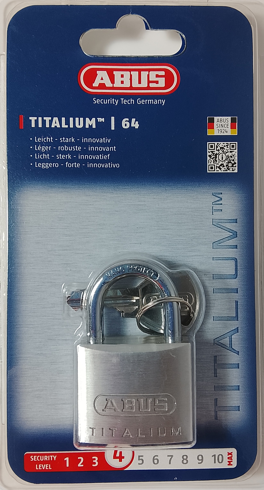 Навесной замок ABUS 64TI/35 B/DFNLI