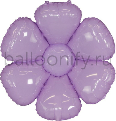 Шар (43''/109 см) Цветок, Ромашка, Сиреневый, 1 шт.
